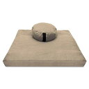 ヨガ フィットネス Meditation Cushion Mat Set HEMP - Large Oval Zafu Floor Pillow Organic...