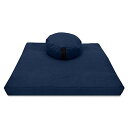 ヨガ フィットネス Meditation Cushion Mat Set HEMP - Round Zafu Floor Pillow Organic Buck...