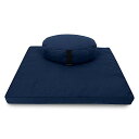 ヨガ フィットネス Meditation Cushion Mat Set HEMP- Large Oval Zafu Floor Pillow Organic ...