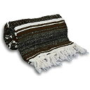 ヨガ フィットネス YogaAccessories Traditional Mexican Yoga Blanket - Dark Brownヨガ フィットネス