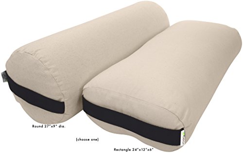 ヨガ フィットネス Bean Products Pranayama Yoga Bolster - Cotton - Naturalヨガ フィットネス