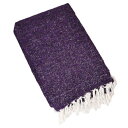 ヨガ フィットネス YogaAccessories Solid Color Mexican Yoga Blanket - Purpleヨガ フィットネス