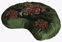 ヨガ フィットネス Boon Decor Meditation Cushion Crescent Zafu - Japanese Silk Print Limi...