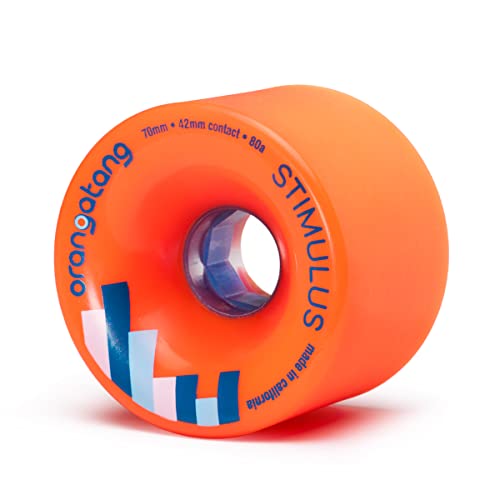   ܡ ȥܡ ǥ Orangatang Stimulus 70 mm 80a Freeride Longboard Skateboard Wheels w/Loaded Jehu V2 Bearings (Orange, Set of 4)  ܡ ȥܡ ǥ