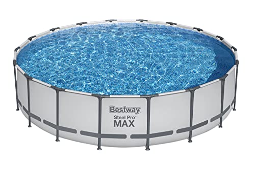 プール ビニールプール ファミリープール オーバルプール 家庭用プール 56463 Bestway Steel Pro MAX 18 Foot x 48 Inch Round Metal Frame Above Ground Outdoor Swimming Pool Set with 1,プール ビニールプール ファミリープール オーバルプール 家庭用プール 56463