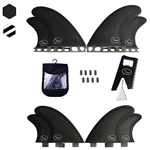 時間指定不可 サーフィン フィン マリンスポーツ Quad Surfboard Fins 4 Fins Perfect Flex With Honeycomb Black Fcs サーフィン フィン マリンスポーツ Venus Edu Np