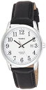 腕時計 タイメックス メンズ TW2P75600 Timex Men's Easy Reader 38mm Watch ? Silver-Tone Case White Dial with Black Leather Strap腕時計 タイメックス メンズ TW2P75600