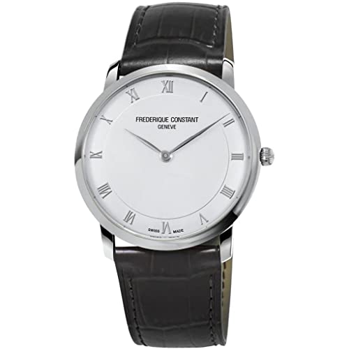 腕時計 フレデリックコンスタント メンズ FC-200RS5S36 Frederique Constant Slimline Silver Dial Leather Strap Men 039 s Watch FC-200RS5S36腕時計 フレデリックコンスタント メンズ FC-200RS5S36