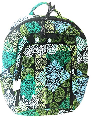 Fubh[ xubh[ AJ t_B}CA~ { Vera Bradley Laptop Backpack (Updated Version) with Solid Color Interiors (Caribbean Sea with Navy IFubh[ xubh[ AJ t_B}CA~ {