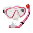シュノーケリング マリンスポーツ Junior Snorkel Set Purge Mask Dry Snorkel Set for Kids, Pinkシュノ...