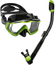 シュノーケリング マリンスポーツ LEPUSHPDJ6304 Pano 3 & Supernova Dry (Black/Lime)シュノーケリング マリンスポ...