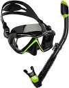 シュノーケリング マリンスポーツ LEPUSHPDJ6185 Pano 4 & Supernova Dry (Black/Lime)シュノーケリング マリンスポ...