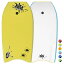 ボディボード マリンスポーツ Kai Bro Bodyboard Lightweight & Durable Leash Included Yellow Light Blue Rails 40