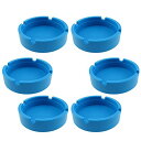 灰皿 海外モデル アメリカ 輸入物 InnoLife - Eco-Friendly Colorfull Premium Silicone Rubber High Temperature Heat Resistant Round Design Ashtray (Blue)灰皿 海外モデル アメリカ 輸入物