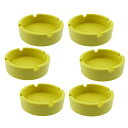 灰皿 海外モデル アメリカ 輸入物 InnoLife - Eco-Friendly Colorfull Premium Silicone Rubber High Temperature Heat Resistant Round Design Ashtray (Yellow)灰皿 海外モデル アメリカ 輸入物