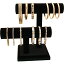 ꥹ 奨꡼ TB-J0095BLK-AA FindingKing 2 Tier Black Velvet T-Bar Bracelet Watch Jewelry Stand Displayꥹ 奨꡼ TB-J0095BLK-AA