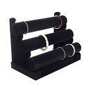 アクセサリスタンド ジュエリー AX-AY-ABHI-109696 Plixio Velvet Bracelet Holder with Three Tier ...