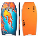 ボディボード マリンスポーツ Bodyboard for Beach with Hard Slick Bottom, Boogie Boards for Kids & Adults, Legendary Pro X Heat Sealed with EPS Core, Leash (33, Flame)ボディボード マリンスポーツ