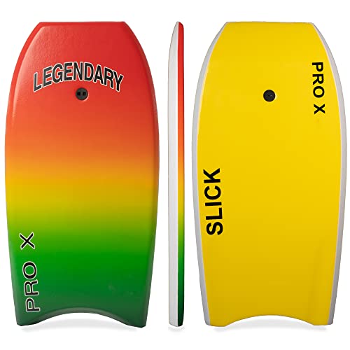 ܥǥܡ ޥ󥹥ݡ Bodyboard for Beach with Hard Slick Bottom, Boogie Boards for Kids & Adults, Legendary Pro X Heat Sealed with EPS Core, Leash (33, Rasta)ܥǥܡ ޥ󥹥ݡ