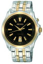 rv ZCR[ Y SNQ120 Seiko Men's SNQ120 Silver And Gold Analog with Black Dial Watchrv ZCR[ Y SNQ120