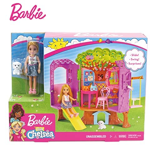 バービー バービー バービー人形 チェルシー スキッパー ステイシー FPF83 Barbie Chelsea Treehouse Elevates Dollhouse Playバービー バービー人形 チェルシー スキッパー ステイシー FPF83