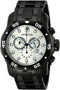 rv CBN^ CrN^ v_Co[ Y Invicta Men's 80075 Pro Diver Chronograph Silver Dial Black Ion-Plated Stainless Steel Watchrv CBN^ CrN^ v_Co[ Y