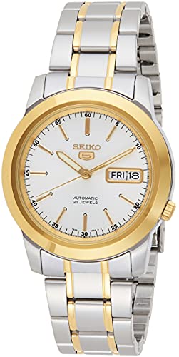 腕時計 セイコー メンズ Seiko Men 039 s SNKE54 5 Automatic White Dial Two-Tone Stainless Steel Watch腕時計 セイコー メンズ