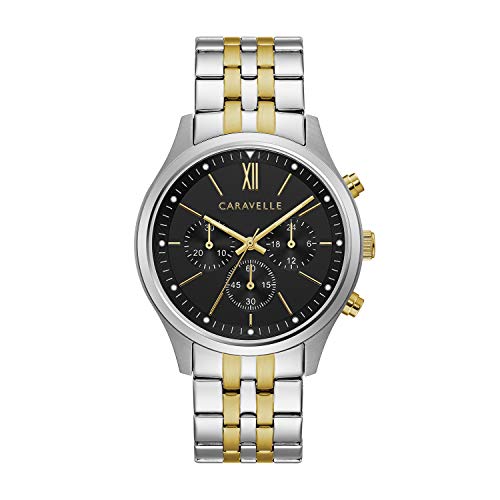 腕時計 ブローバ メンズ Caravelle Dress Chronograph Mens Watch, Stainless Steel , Two-Tone (Model: 45A143)腕時計 ブローバ メンズ