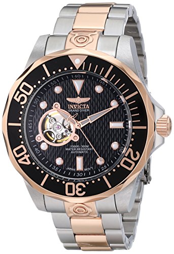 腕時計 インヴィクタ インビクタ メンズ Invicta Men's 13708 Grand Diver Automatic Black Textured Dial Two-Tone Stainless Steel Watch腕時計 インヴィクタ インビクタ メンズ