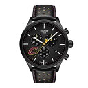 腕時計 ティソ メンズ Tissot Mens Chrono XL NBA Cleveland Cavaliers 316L Stainless Steel case with Black PVD Coating Swiss Quartz Watch, Black,Yellow, Leather, 22 (T1166173605101)腕時計 ティソ メンズ