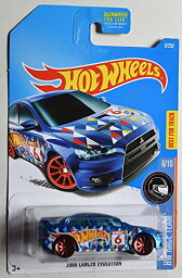 ホットウィール Hot Wheels 2008ランサーエボリューション HWレースチーム 6/10 6/250 ブルー 三菱 ミツビシ ビークル ミニカー