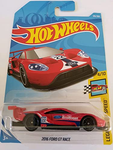 ホットウィール マテル ミニカー ホットウイール Hot Wheels 2018 50th Anniversary Legends of Speed 2016 Ford GT Race 195/365, Redホットウィール マテル ミニカー ホットウイール