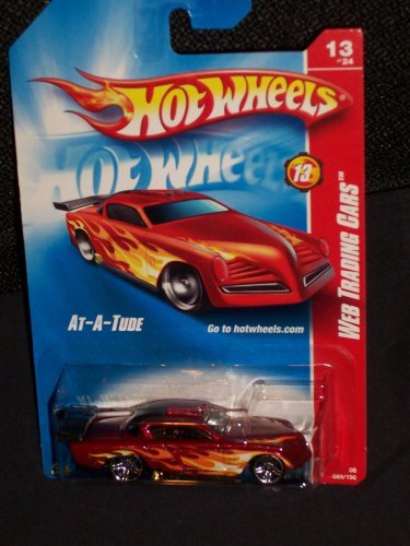 ۥåȥ ޥƥ ߥ˥ ۥåȥ Hot Wheels 2008 Web Trading Cars # 13 of 24 At-A-Tude Red with Flames 2008 089 89 At A Tude 1:64 Scaleۥåȥ ޥƥ ߥ˥ ۥåȥ