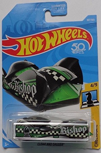 ホットウィール マテル ミニカー ホットウイール Hot Wheels 2018 50th Anniversary Checkmate Cloak and Dagger (Bishop) 187/365, Black and Greenホットウィール マテル ミニカー ホットウイール