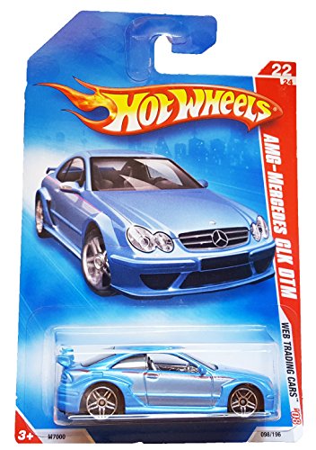 ホットウィール Hot Wheels AMG-メルセデス CLK DTM ウェブトレーディングカーズ’08 22/24 098/196 ブルー Mercedes ビークル ミニカー