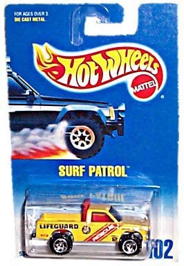 ホットウィール マテル ミニカー ホットウイール Hot Wheels - Surf Patrol Truck replica - Collector #102 - Vintage 1991 Copyright/Issue - 1:64 Scale - Razor Wheels - Standard Cardホットウィール マテル ミニカー ホットウイール