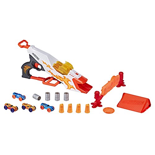 ナーフ ナイトロ アメリカ 直輸入 ミニカー Nerf Doubleclutch Inferno Nitro Toy Includes Blaster, 4 Foam Body Cars, Double Reactive Target, Double Ramp, & 8 Obstacles for Kids 5 Years Old & Upナーフ ナイトロ アメリカ 直輸入 ミニカー