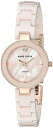 腕時計 アンクライン レディース Anne Klein Women's Diamond Japanese-Quartz Dress Watch with Ceramic Strap, Pink, 10 (Model: AK/2660LPRG)腕時計 アンクライン レディース