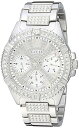 rv QX GUESS fB[X GUESS Stainless Steel Crystal Watch with Day, Date + 24 Hour Military/Int'l Time. Color: Gold-Tone (Model: U1156L1)rv QX GUESS fB[X