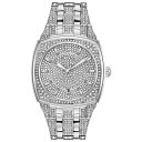 腕時計 ブローバ メンズ Bulova Men's Crystals Phantom Stainless Steel 3-Hand Quartz Watch, Cushion Shape Dial and Curved Mineral Crystal Style: 96B296腕時計 ブローバ メンズ