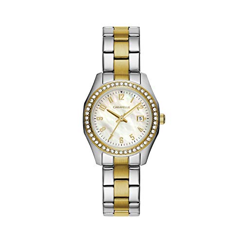 腕時計 ブローバ レディース Caravelle by Bulova Ladies 039 Sport Crystal Quartz Two Tone Stainless Steel Watch,MOP Dial Style: 45M113腕時計 ブローバ レディース