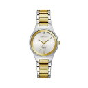 rv u[o fB[X Caravelle by Bulova Modern Quartz Ladies' Watch, Stainless Steel Diamond, Two-Tone (Model: 45P108)rv u[o fB[X