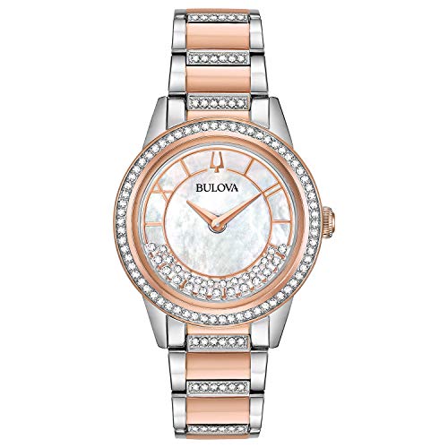 腕時計 ブローバ レディース Bulova Crystal Ladies Watch, Stainless Steel Turnstyle, Two-Tone (Model: 98L246)腕時計 ブローバ レディース