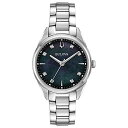 rv u[o fB[X Bulova Classic Quartz Ladies Watch, Stainless Steel Diamond , Silver-Tone (Model: 96P198)rv u[o fB[X