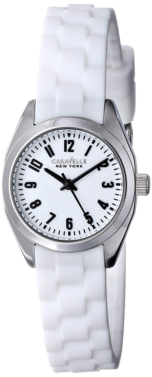 ブローバ 腕時計 レディース Caravelle New York by Bulova Women's 43L176 Watch with White Rubber Bandブローバ 腕時計 レディース ブローバ 腕時計 レディース Caravelle New York by Bulova Women's 43L176 Watch with White Rubber Bandブローバ 腕時計 レディース