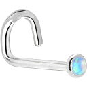 ボディキャンディー ボディピアス アメリカ 日本未発売 ウォレット Body Candy Solid 14k White Gold 2mm Light Blue...