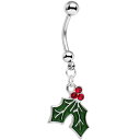 ボディキャンディー ボディピアス アメリカ 日本未発売 ウォレット Body Candy Holiday Mistletoe Dangle Belly Ring...