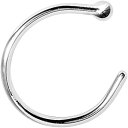 ボディキャンディー ボディピアス アメリカ 日本未発売 ウォレット Body Candy Solid 14k White Gold Nose Hoop 20 G...