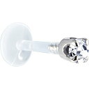 ボディキャンディー ボディピアス アメリカ 日本未発売 ウォレット Solid 14k White Gold 3mm Clear Cubic Zirconia ...