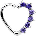 ボディキャンディー ボディピアス アメリカ 日本未発売 ウォレット Body Candy 16 Gauge Purple Heart Left Closure ...